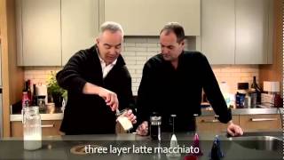 aerolatte  milk frother makes three layer caffè latte macchiato [upl. by Madlin]