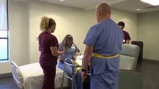 Physical Therapy Transfer Training  How To Transfer From Wheelchair To Bed [upl. by Lamek]