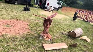 A fabulous range of wooden sculpture at Caerleon festival 2024 [upl. by Ansel515]