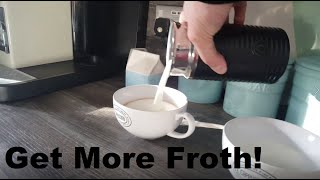 How to Get More Froth from Your Nespresso Coffee Aeroccino  Nespresso tips and help [upl. by Drahser934]