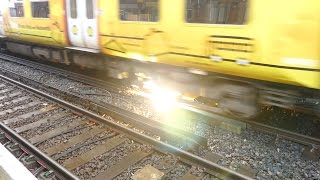 Merseyrail 507 009 making arcs at Birkdale station [upl. by Aissert815]